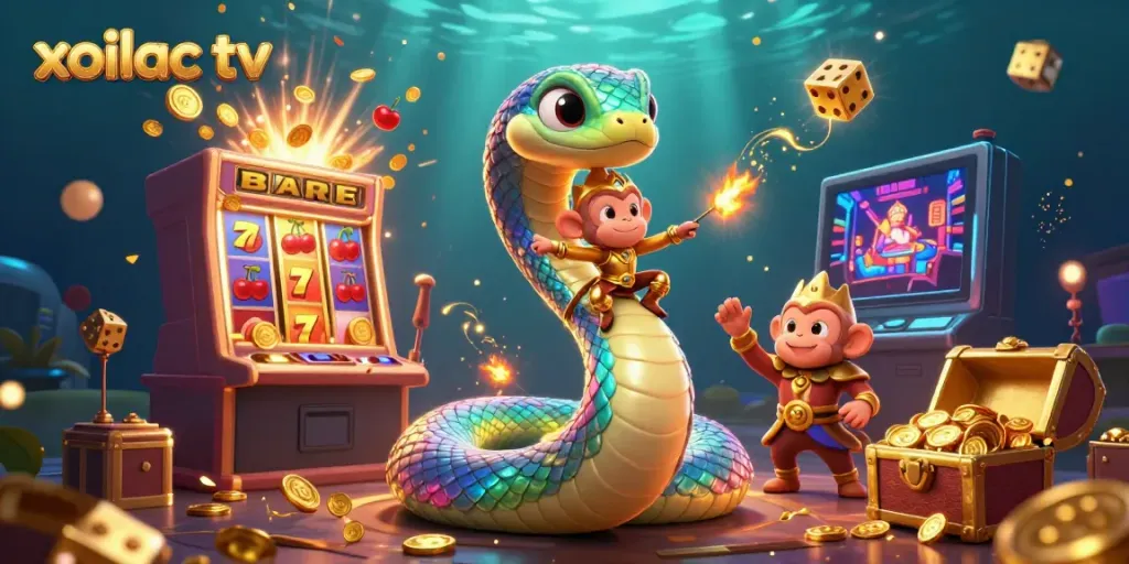 Engage in thrilling casino action with xoilac tv featuring vibrant characters and explosive winnings.