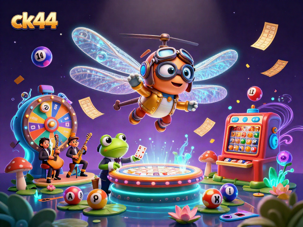 Experience ck44 with vibrant casino elements and lively characters creating an engaging gaming atmosphere.