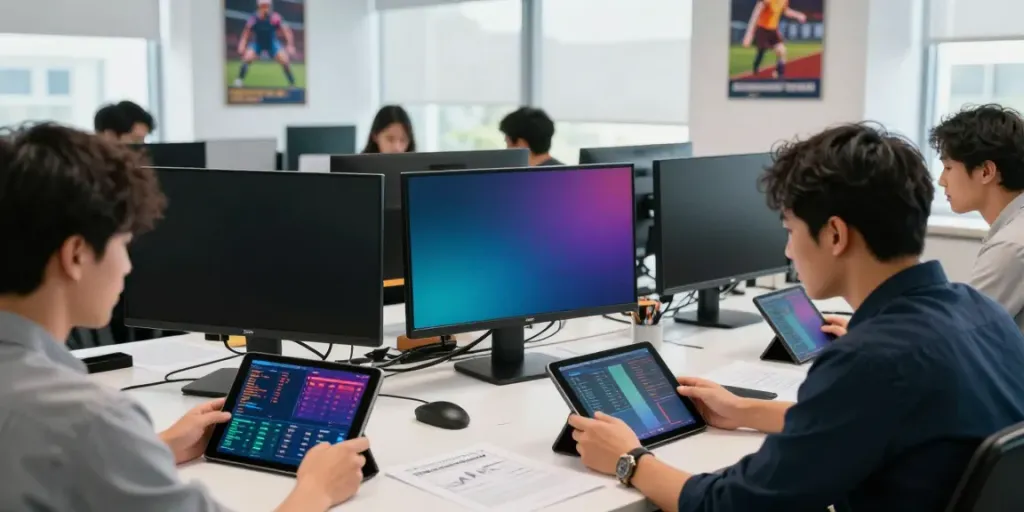 슈어맨에서 스포츠 분석 및 베팅 정보를 논의하고 있는 장면