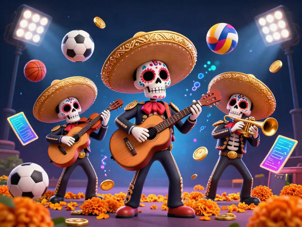Experience thrilling sports betting action at MM88 with a vibrant mariachi band and dynamic game elements.