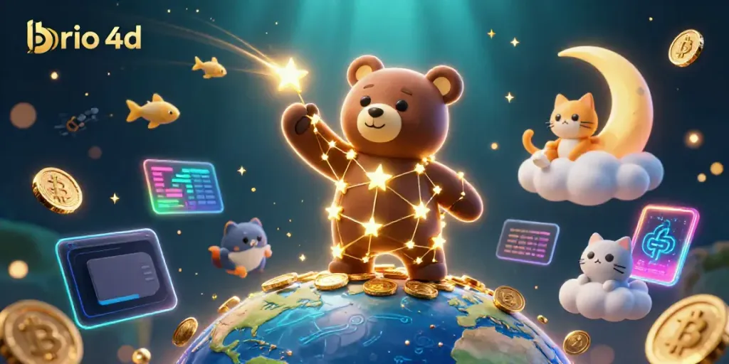 Experience exciting wins with brio 4d's vibrant slot games featuring a dazzling golden bear and crypto elements