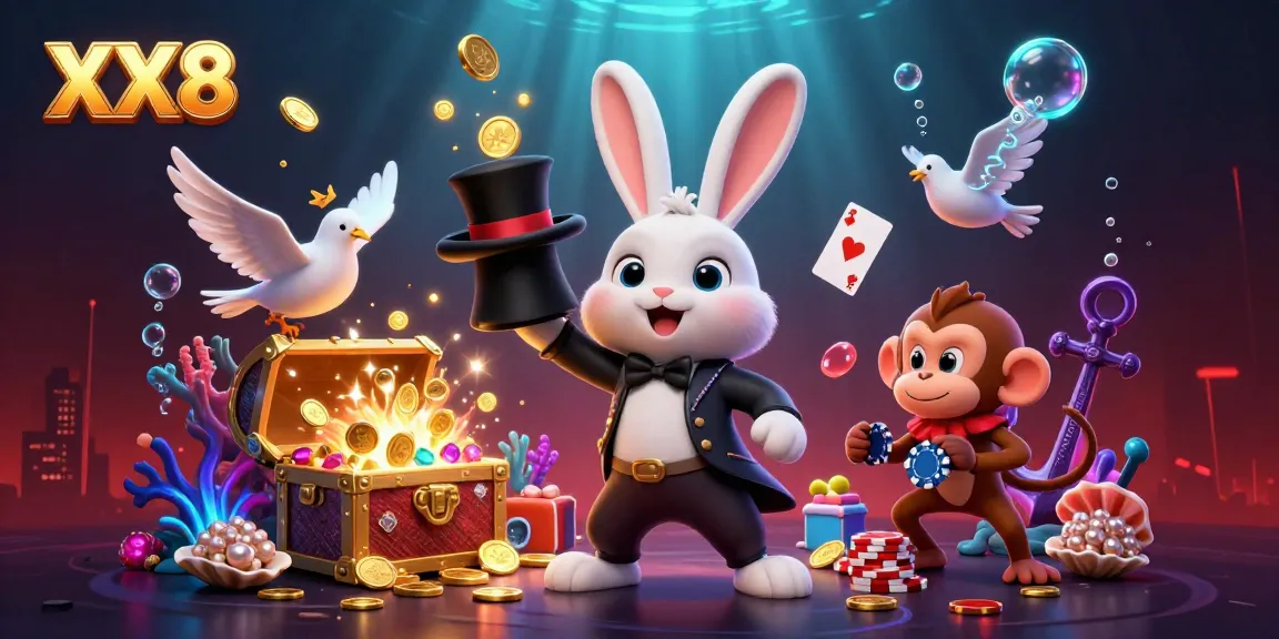 Engage in the thrilling world of XX8 with vibrant casino characters and explosive treasures.